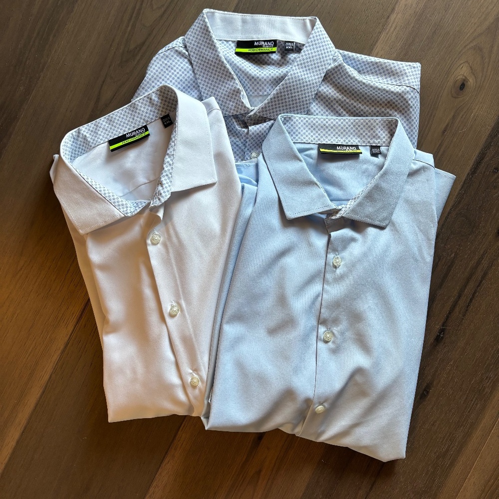 *MENS* Bundle of 3 Murano Slim Fit Performance Shirts
